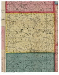 Johnson, Ohio 1858 Old Town Map Custom Print - Champaign Co.