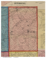 Rush, Ohio 1858 Old Town Map Custom Print - Champaign Co.