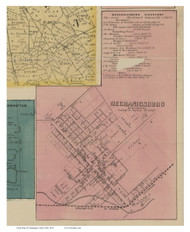 Mechanicsburg - Goshen, Ohio 1858 Old Town Map Custom Print - Champaign Co.
