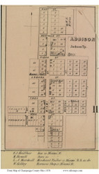 Addison - Jackson, Ohio 1858 Old Town Map Custom Print - Champaign Co.
