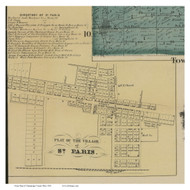 St Paris - Johnson, Ohio 1858 Old Town Map Custom Print - Champaign Co.