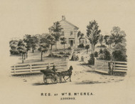Res. of Wm. B. McCrea - Champaign Co., Ohio 1858 Old Town Map Custom Print - Champaign Co.