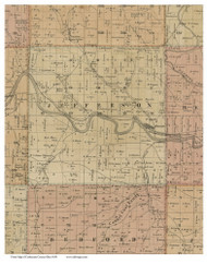 Jefferson, Ohio 1850 Old Town Map Custom Print - Coshocton Co.
