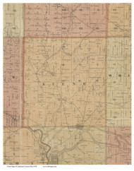 Keene, Ohio 1850 Old Town Map Custom Print - Coshocton Co.