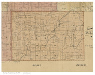 Linton, Ohio 1850 Old Town Map Custom Print - Coshocton Co.