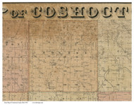 Monroe, Ohio 1850 Old Town Map Custom Print - Coshocton Co.