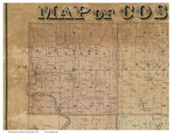 Tiverton, Ohio 1850 Old Town Map Custom Print - Coshocton Co.