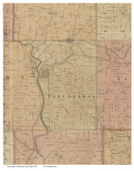 Tuscarawas, Ohio 1850 Old Town Map Custom Print - Coshocton Co.