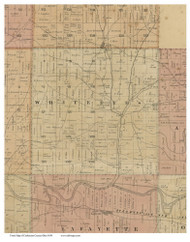 White Eyes, Ohio 1850 Old Town Map Custom Print - Coshocton Co.