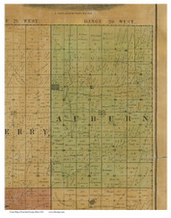 Auburm, Ohio 1850 Old Town Map Custom Print - Crawford Co.