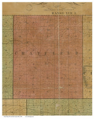 Chatfield, Ohio 1850 Old Town Map Custom Print - Crawford Co.
