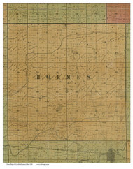 Holmes, Ohio 1850 Old Town Map Custom Print - Crawford Co.