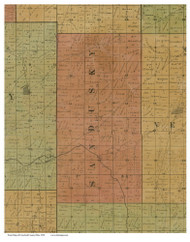 Sandusky, Ohio 1850 Old Town Map Custom Print - Crawford Co.