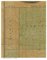 Texas, Ohio 1850 Old Town Map Custom Print - Crawford Co.
