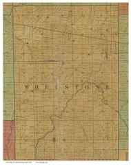 Whetstone - Whetstone, Ohio 1850 Old Town Map Custom Print - Crawford Co.