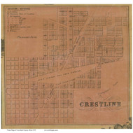 Crestline - Jackson, Ohio 1850 Old Town Map Custom Print - Crawford Co.