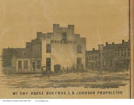 McCoy House - Bucyrus, Ohio 1850 Old Town Map Custom Print - Crawford Co.