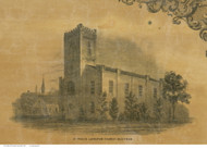 St Pauls Lutheran Church - Bucyrus, Ohio 1850 Old Town Map Custom Print - Crawford Co.