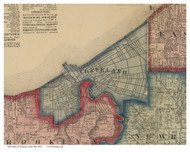 Cleveland, Ohio 1858 - Copy C - Old Town Map Custom Print - Cuyahoga Co.