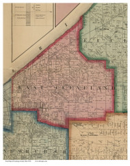 East Cleveland, Ohio 1858 - Copy C - Old Town Map Custom Print - Cuyahoga Co.