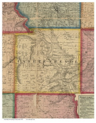 Independence, Ohio 1858 - Copy C - Old Town Map Custom Print - Cuyahoga Co.