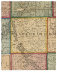 Middleburg, Ohio 1858 - Copy C - Old Town Map Custom Print - Cuyahoga Co.