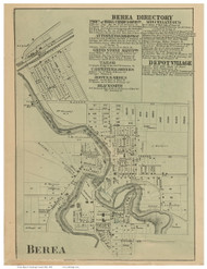 Berea - Middleburg, Ohio 1858 - Copy C - Old Town Map Custom Print - Cuyahoga Co.