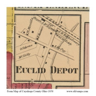 Euclid Depot - Euclid, Ohio 1858 - Copy C - Old Town Map Custom Print - Cuyahoga Co.