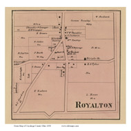 Royalton Village - Royalton, Ohio 1858 - Copy C - Old Town Map Custom Print - Cuyahoga Co.