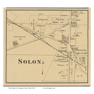 Solon Village - Solon, Ohio 1858 - Copy C - Old Town Map Custom Print - Cuyahoga Co.