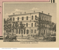 Custom House - Cleveland, Ohio 1858 - Copy C - Old Town Map Custom Print - Cuyahoga Co.