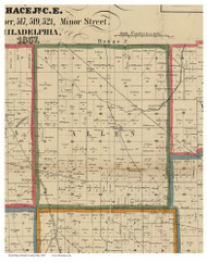 Allen, Ohio 1857 Old Town Map Custom Print - Darke Co.