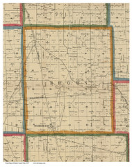 Brown, Ohio 1857 Old Town Map Custom Print - Darke Co.