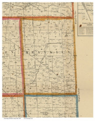Franklin, Ohio 1857 Old Town Map Custom Print - Darke Co.