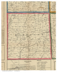 Harrison, Ohio 1857 Old Town Map Custom Print - Darke Co.