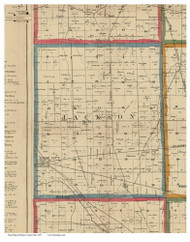 Jackson, Ohio 1857 Old Town Map Custom Print - Darke Co.