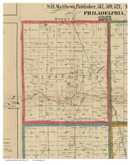 Mississiawa, Ohio 1857 Old Town Map Custom Print - Darke Co.
