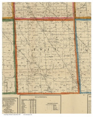 Twin, Ohio 1857 Old Town Map Custom Print - Darke Co.
