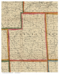 Van Buren, Ohio 1857 Old Town Map Custom Print - Darke Co.