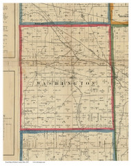 Washington, Ohio 1857 Old Town Map Custom Print - Darke Co.