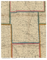 York, Ohio 1857 Old Town Map Custom Print - Darke Co.