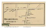 Beamsville - Richland, Ohio 1857 Old Town Map Custom Print - Darke Co.