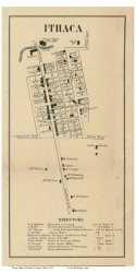 Ithaca - Twin, Ohio 1857 Old Town Map Custom Print - Darke Co.