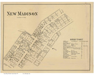 New Madison - Harrison, Ohio 1857 Old Town Map Custom Print - Darke Co.