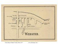 Webster - Wayne, Ohio 1857 Old Town Map Custom Print - Darke Co.
