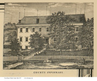 County Infirmary - Darke Co., Ohio 1857 Old Town Map Custom Print - Darke Co.