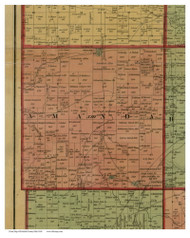 Amanda, Ohio 1848 Old Town Map Custom Print - Fairfield Co.