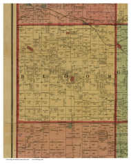 Bloom, Ohio 1848 Old Town Map Custom Print - Fairfield Co.