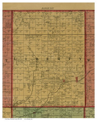 Liberty, Ohio 1848 Old Town Map Custom Print - Fairfield Co.