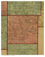 Madison, Ohio 1848 Old Town Map Custom Print - Fairfield Co.